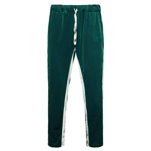 Stampa personalizzata tuta da uomo di qualità invernale bicolore <span class=keywords><strong>nera</strong></span> tuta da ginnastica in velluto bianco per uomo - Product Image 6