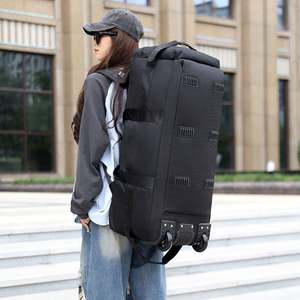 Customized Foldable Traveling Wheeled Bag Oxford Cloth Rolling Trolley <b>Luggage</b> Suitcases Waterproof Travel Bag - Product Image 1