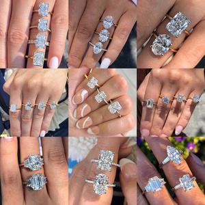 Anello di fidanzamento/matrimonio con diamante coltivato in laboratorio certificato IGI 2026, taglio Radiant da 5 carati, lusso in oro 14K/18K, logo personalizzato - Product Image 4