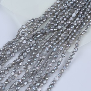 ไข่มุกน้ำจืดแท้ทรงบาร็อค ขนาด 4-5 มม. รูด้านข้าง สีขาว แสงสองด้าน สำหรับทำสร้อยคอ สร้อยข้อมือ ขายส่ง - Product Image 2