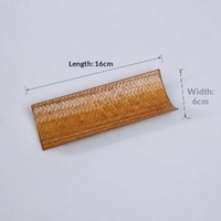 Cuillère à thé artisanale en bambou tressé, outil de cérémonie du thé chinois, tissage en chevrons, cuillère à mesurer concave, accessoire de Gongfu