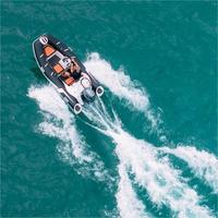 Bateau pneumatique rigide Qingdao Liya 12,5 pieds (3,8 m) avec coque en fibre de verre, certifié CE ISO, à vendre