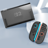 Casing Pelindung Crystal Clear Joy Pad Con untuk Nintendo Switch 2, Penutup Silikon Lembut Anti Benturan untuk Casing Switch 2
