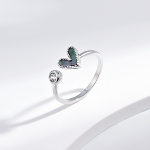 Bague ajustable en argent sterling 925 plaqué or, motif étoile mignon, simple, empilable, pas chère, pour filles - Product Image 5