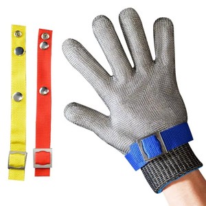 Gants <span class=keywords><strong>anti</strong></span>-<span class=keywords><strong>coupure</strong></span> de niveau 9 améliorés, en maille métallique d'acier inoxydable de qualité alimentaire, pour <span class=keywords><strong>cuisine</strong></span> et boucherie, pour la découpe au couteau - Product Image 4