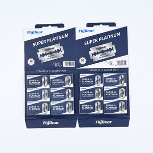 Оптовые лезвия для бритв с индивидуальным брендированием, лезвия из нержавеющей стали, двусторонние лезвия для бритья в парикмахерских - Product Image 1