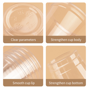 8oz 78mm PET Disposable Clear Plastic Cups for Dessert Banana <strong>Pudding</strong> Ice Cream Yogurt <strong>Parfait</strong> with Dome Lids - Product Image 5