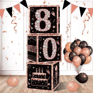 Décoration de scène transfrontalière pour le 16e <span class=keywords><strong>anniversaire</strong></span> de fille, ballons en papier or rose et boîte de cartes de vœux - Product Image 4