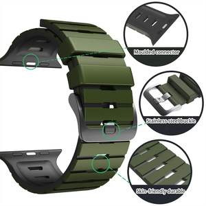 Bracelet de sport en silicone bicolore style piano pour <span class=keywords><strong>Apple</strong></span> <span class=keywords><strong>Watch</strong></span>, bracelet étanche pour IWatch Ultra 49 mm 46 mm 45 mm - Product Image 2