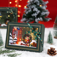 Boîte cadeau vide pour la veille de Noël, boîte cadeau surprise, emballage créatif pour Noël et Thanksgiving, boîte en carton recyclable, PVC transparent
