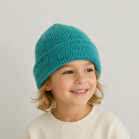 Gorros de Punto Personalizados con Bordado de Colores Dulces, Gorros para Niños y Niñas, Bebés y Niños Pequeños