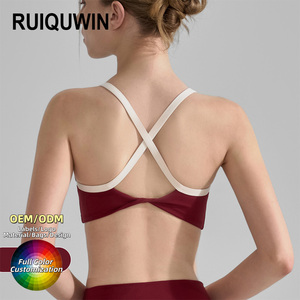 RUIQUWIN Custom High Support Seamless Yoga Bra Women Plus Size Wholesale Breathable Backless Sports Bra Gym Fitness Activewear - Product Image 1
