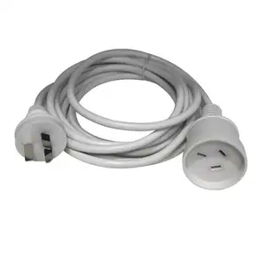 Pvc Jacket Wire Heavy Duty Cords 2M White Extension Cable Au 3 Pin Plug Male zu Female Socket Connector Charger Ac Cord
