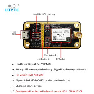 Ebyte E220-900MBL-01 บอร์ดทดสอบโมดูลซีรีส์ E220 บอร์ดทดสอบโมดูล อินเทอร์เฟซ USB อินเทอร์เฟซสำหรับการเชื่อมล่วงหน้า - Product Image 3