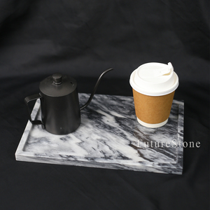 침대에서 아침 식사를 제공하는 데 사용되는 미니멀리스트 대리석 트레이, 화장대에 보석 정리하거나 거실에 장식품을 전시하는 데 사용됩니다. - Product Image 4