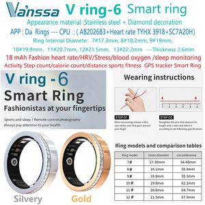 공장 사용자 정의 로고 남성 여성 럭셔리 모잠비크 다이아몬드 수면 심박수 모니터 건강 지능형 피트니스 트래커 스마트 링 - Product Image 6