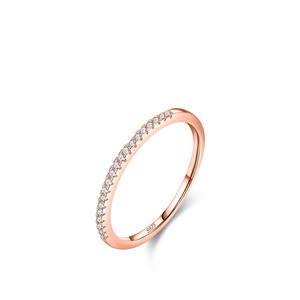 Hot Sale 925 Sterling Silber 1mm CZ Tiny Blue Pink Zirkon Dünner Fingerring für Frauen Großhandel - Product Image 5