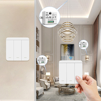 Module d'interrupteur sans fil étanche SIXWGH RF 433Mhz pour éclairage LED et lampes, contrôleur mural à distance domestique 2 canaux 10A 110V-220V