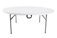 Table de banquet ronde pliable de 5 pieds en PEHD moulé par soufflage pour 10 personnes, idéale pour la location événementielle