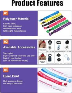 โรงงานกวางตุ้ง รับออกแบบฟรี สายรัดข้อมือผ้าทอสำหรับงานเทศกาลและกิจกรรมต่างๆ - Product Image 4