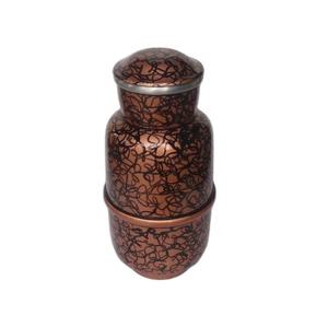 Hot Selling Copper With Black Shade Painted <b>Urn</b> <b>Jar</b> in Cast Brass Also Available in Aluminium Pet <b>Urn</b> <b>Jars</b> - Product Image 1