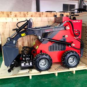 Pengiriman gratis Euro 5 Minicargador Mini diesel Track Loader Skid Steer dengan pemotong rumput - Product Image 5