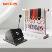 Nouveau style 2026 : Machine à porte-clés ronds transparents en acrylique DIY avec cadre photo personnalisé et 100 kits de matériaux