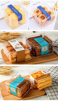 Boîte d'emballage de cuisson de pâtisserie PS Boîte à gâteau transparente à fenêtre transparente