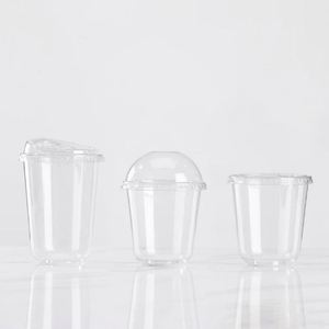 Offre Spéciale – Vente en Gros : Gobelet en Plastique PET Transparent en Forme de U de 89 mm, à Paroi Simple, Jetable, pour Boissons, Bubble Tea, Boba et Crème Glacée - Product Image 2