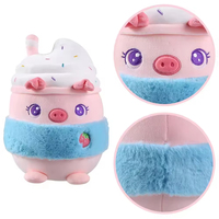 OEM Design Pink Pig Face Plush Milk Tea Pillow Soft Toys Plush Kawaii Doll Kids Comfort Toy