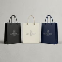 Boîtes d'emballage et sacs cadeaux en papier classique avec logo personnalisé, avec poignées torsadées, matériaux recyclés pour l'artisanat de bougies