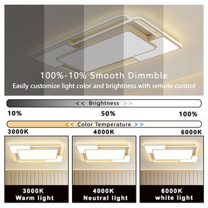 Lampes de plafond LED IP44 entièrement réglables de style moderne pour salons, chambres et salles à manger, pack complet pour toute la <span class=keywords><strong>maison</strong></span>, alimentation secteur AC - Product Image 2