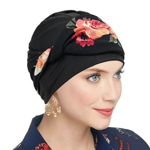 New Fashion Headscarf Hat Printed Headband Twisted Floral Turban Hat Muslim Ladies Soft <b>Hijab</b> Islamic Turban <b>Hijab</b> <b>Caps</b> - Product Image 2