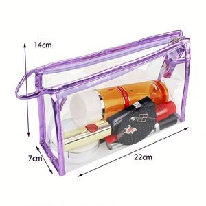 Custom Logo Waterproof <b>Transparent</b> PVC Cosmetic <b>Bag</b> Portable Travel Bathroom Wash <b>Bag</b> Clear <b>Makeup</b> Pouch - Product Image 2
