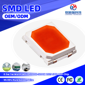 공장 핫세일 고전압 6V <span class=keywords><strong>9V</strong></span> 18V SMD 2835 LED 0.5w 1w 웜 화이트 2800K-3200K LED 다이오드 - Product Image 1