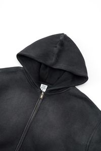 Personalizado al por mayor chándal en blanco French Terry de alta calidad Xxxxl en blanco Essentials ropa de calle de gran tamaño con cremallera completa sudaderas con capucha para hombre - Product Image 3