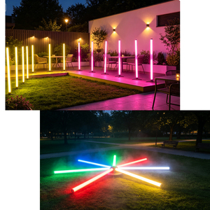 Tube Lumineux LED RGBW de 1 Mètre Étanche IP65 à Batterie, Pixel, <span class=keywords><strong>DMX</strong></span> Sans Fil, IR pour Événements Extérieurs, DJ, Spectacles, Mariages, Scènes, Clubs et Éclairage Cinématographique - Product Image 3