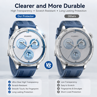 Film protecteur d'écran en verre trempé HD 9H violet clair en gros avec emballage compatible avec Huawei Watch GT5 Pro 41mm 46mm