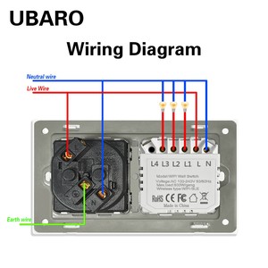 Interruptor Inteligente con Enchufe, Panel de Vidrio Templado, Control por Voz Wi-Fi para Automatización del Hogar - Product Image 4