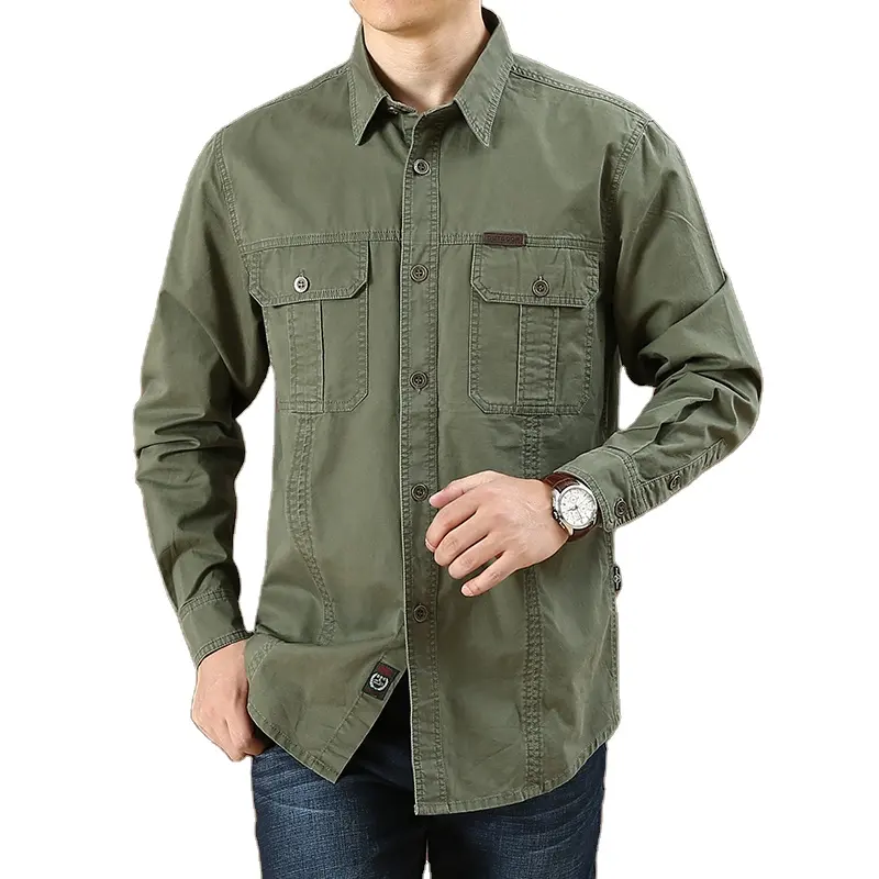 Camisas y tops de algodón 100% para hombre, ropa informal de diseñador de franela, con botones, para primavera y otoño