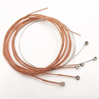 Custom Logo Anti-Rust Folk Guitar Strings Red Copper Universal Set of 6 for Acoustic Bass Instrument Wholesale Service Available
