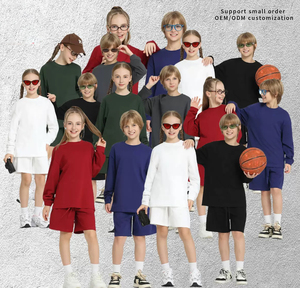<span class=keywords><strong>T</strong></span>-shirts personnalisés Y-X pour enfants, hauts en coton à col rond et manches longues pour filles et garçons, <span class=keywords><strong>t</strong></span>-shirts surdimensionnés - Product Image 3