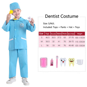 Costumes d'infirmière de fête de <span class=keywords><strong>carnaval</strong></span> d'halloween Cosplay uniforme d'hôpital Costume de jour de carrière d'infirmière de docteur d'animal familier pour des enfants - Product Image 4