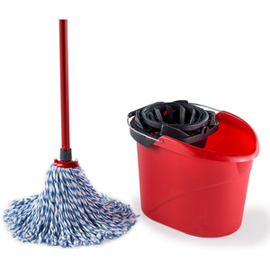 Mopa de Limpieza de Pisos de Alta Durabilidad con Mango de Madera y Hilo de Algodón, Precio Económico, Venta al Por Mayor - Product Image 1
