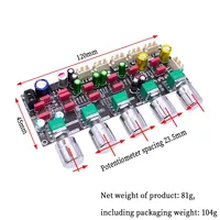 ZK-PRO1 HiFi Preamplifier Tone Board 2.1 Channel Stereo Subwoofer Volume Bass Treble Freq Control Module DIY Audio Preamp
