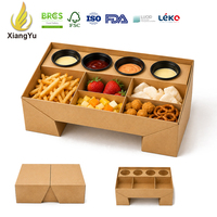 Xiangyu op maat bedrukte voedselbakjes van papier met compartimenten voor restaurants, fastfoodmerken en bezorgdiensten