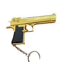 Gantungan Kunci Pistol Mainan Desert Eagle Logam Premium Model Miniatur Realistis Dengan Bagian yang Dapat Dibongkar dan Magazen yang Dapat Dilepas untuk Hadiah Pria