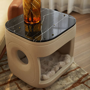 أثاث إبداعي عالي الجودة ممتاز لأعشاش الكلاب والقطط ، أثاث فريد وممتع للحيوانات الأليفة ، طاولة بجانب السرير 2 في 1 مشتركة بين الناس والحيوانات الأليفة الطبيعية - Product Image 4