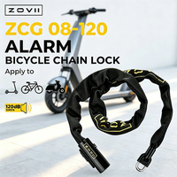 Antivol de chaîne de vélo en acier trempé certifié CE 120 dB, anti-perçage, pour la sécurité des scooters, personnalisable en usine