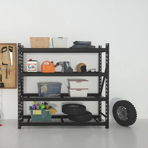 Estantería Metálica Resistente Personalizada de 300 Kg por Nivel, Negra, de 4 Niveles, para Almacenamiento en Garaje o Almacén - Product Image 6